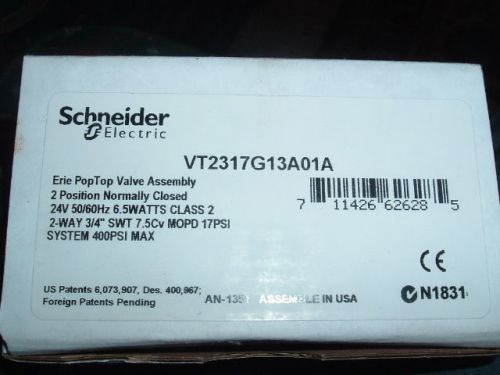 SCHNEIDER ELECTRIC VT3417G13A01A 2 POSITION ACTUATOR VALVE normally closed
