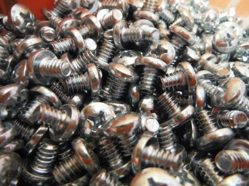 #10-24 x 1/4&#034; round head phillips machine screw (500pcs) zinc for sale