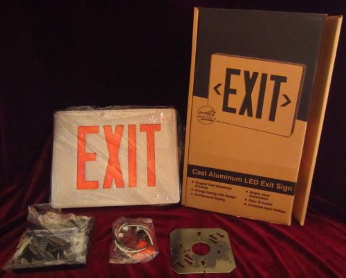 Hubbell Lighting Dual-Lite Clearview Exit Sign CVD1RABN Die Cast Single Face NIB