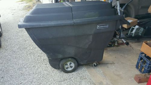 1yd rubbermaid rolling hoppers utiliy carts trash can bin dumping til truck for sale