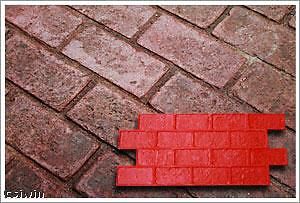 Worn Brick Running Bond Concrete Stamp  18 pc. Set!!