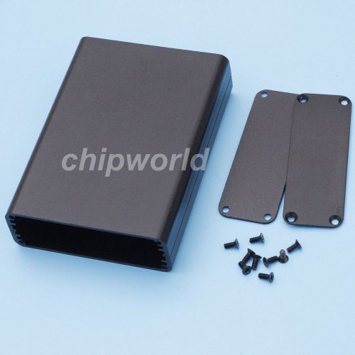 72*25.5*100mm Black PCB Instrument Shell Steady Power Aluminum Box