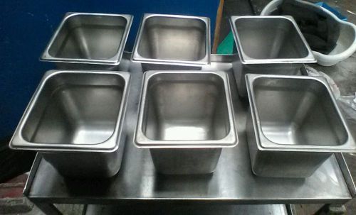 6 stainless steel steam table pans 6 inch deep