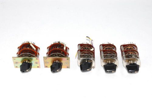 LOT OF 5 PCS ROTARY SWITCHES 2 DECK