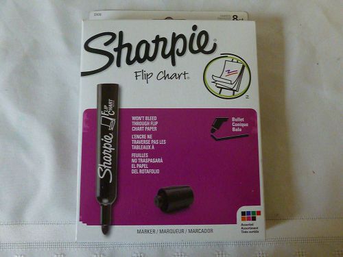 Sharpie Flip Chart Markers Assorted Colors Box Of 8 22478 New
