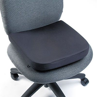Memory Foam Seat Rest, 15 1/2w x 16d x 2h, Black, Sold as 1 Each