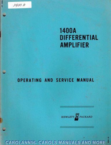 HP Manual 1400A DIFERENTIAL AMPLIFIER