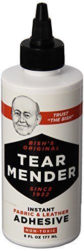 Tear Mender Bish&#039;s 6-Ounce Original Tear Mender Instant Fabric and Leath...