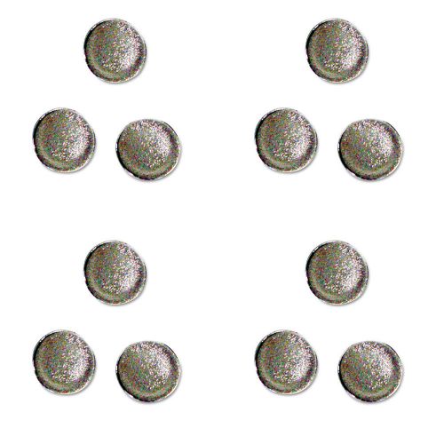 MasterVision 1&#034; Super Magnets Silver 10 Count (IM130809) 4 Packs