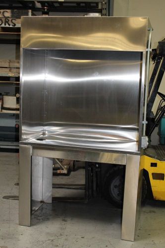 Stainless Steel Wash Station Hooded with Drain Pan and Light