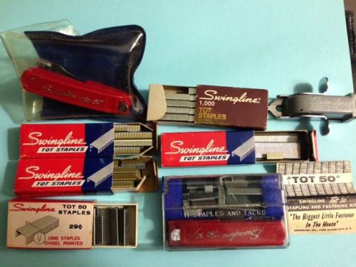 Mixed lot TWO Tot 50 Swingline Staplers Stapler Extractor 5+ boxes of staples