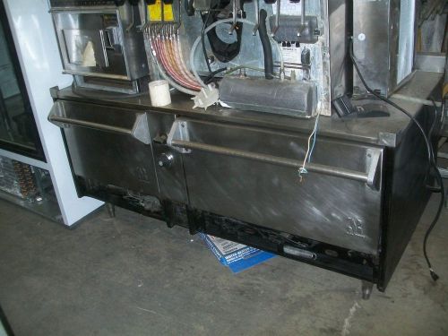LOW BOY EQUIPMENT STAND, 2 OVENS, SOLID TOP, H/DUTY,GAS,SHELVES 900 ITEMS MORE