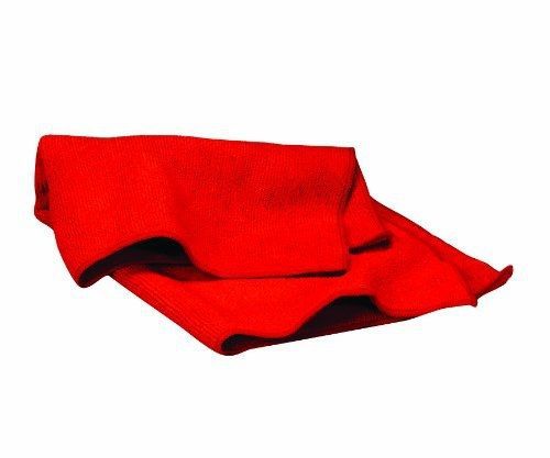Waxie LFK450W Polyester Microfiber Terry Cloth, 16&#034; Length x 16&#034; Width, Red