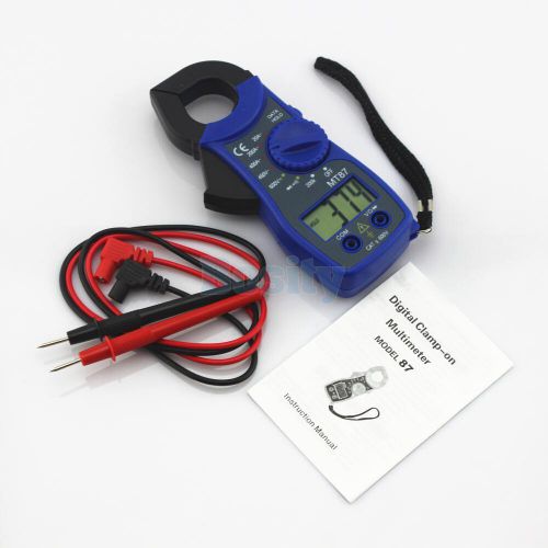 Digital Multimeter Voltage Meter Ammeter Ohmmeter Tester with Lead Pen Blue