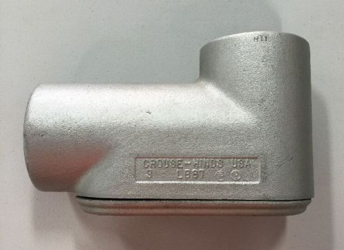 New Crouse-Hinds LB87 Conduit Outlet Body 3&#034; with Cover