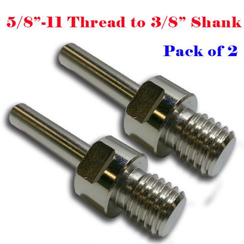 2x Core Drill Bit Adapter 5/8&#034;-11 UNC Thread Male 3/8&#034; Shank Concrete Drill