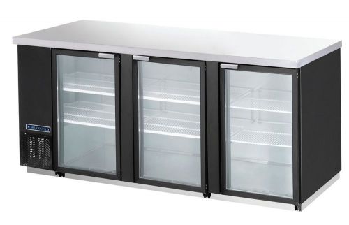 Maxximum MCBB90-3BG, 31.5-Cu.Ft. 3 Section Glass Back Bar Cabinet, Refrigerated