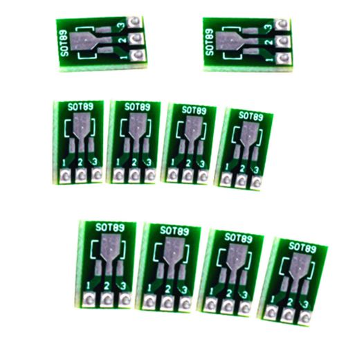 10pcs Double-side SMD SOT223 SOT89 to DIP SIP3 Converter Adapter PCB Plate