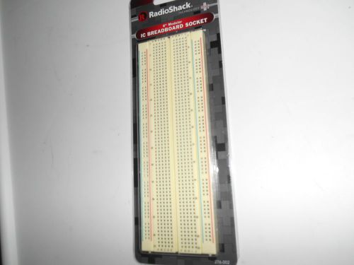 IC BREADBOARD SOCKET 6&#034;MODULAR 830 PRE-DRILLED HOLES RADIOSHACK NWT