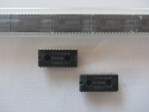 5x PC74HC4514P Philips  HIGH-SPEED CMOS LOGIC 4-TO-16 LINE DECODER/DEMULTIPLEXER