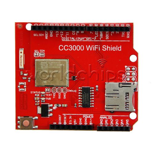 Cc3000 wifi shield + sd slot arduino r3 mega 2560 wireless network processor for sale