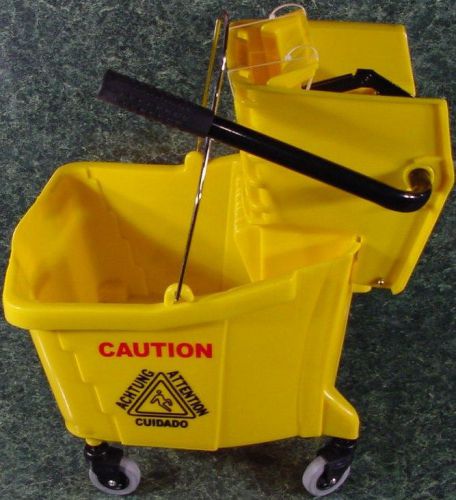 Industrial mop trolley bucket on wheels with ringer new for sale
