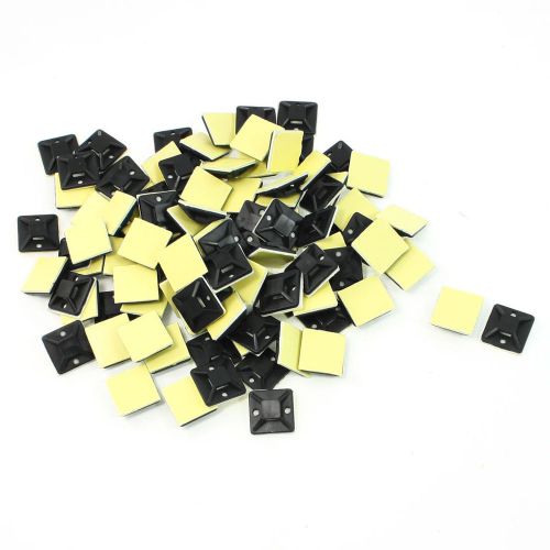 100 Pcs Self Adhesive Cable Tie Mount Base Holder 20 x 20 x 6mm