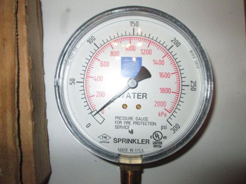 **new** air water pressure gauge fire sprinkler riser 300 psi 1/4 orifice for sale