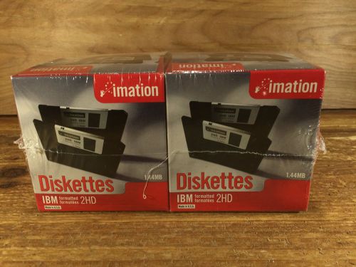 Pack of 50 Imation IBM Formatted 2HD 1.44 MB 3.5 Floppy Disks Diskettes