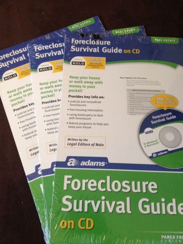 Adams Real Estate - FORECLOSURE Survival Guide on CD  ALC636