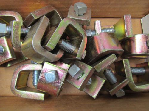 T&amp;B Thomas &amp; Betts Heavy Duty Goldgalv Beam Clamps Lot of 15