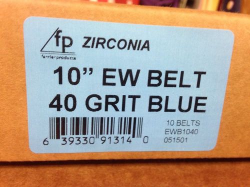 10&#034; Expander Wheel Belts 1 Box of 10 Belts 40 Grit Zirconia Farrier Blacksmith
