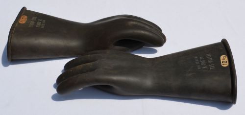 Vintage lineman&#039;s gloves s.i.l. 10000 volt, size 10 1/2, still flexable, no rot! for sale
