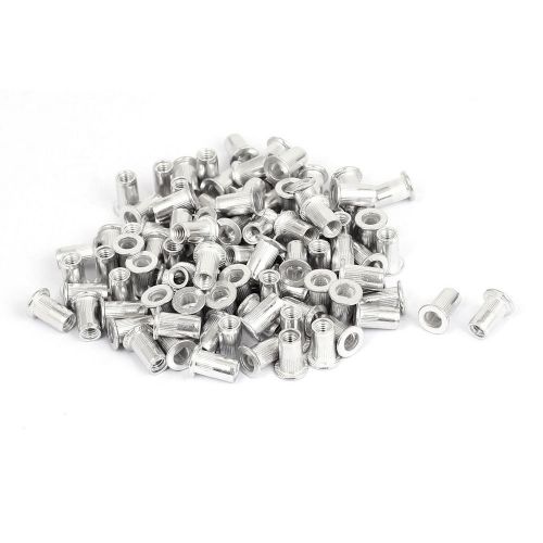 100pcs m5 aluminium threaded rivnuts knurled flat head blind rivet nuts nutserts for sale