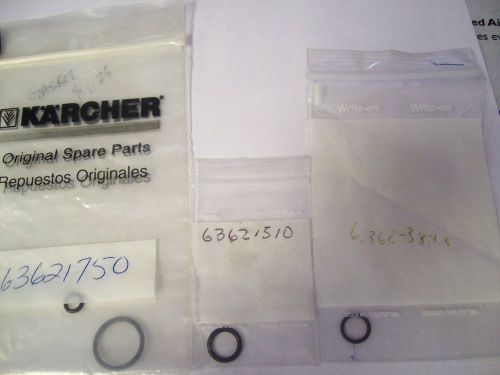 Four Spare Karcher O-Rings 6362- 1510, 1750, 9890, 3890