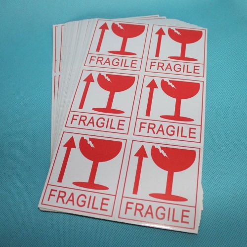 270 x FRAGILE label for care handle packaging stickers