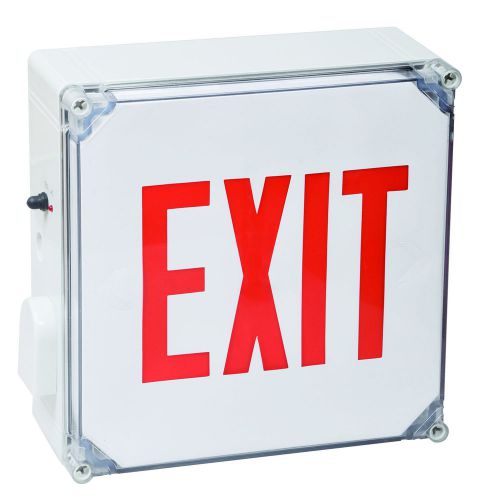Morris products wet location led exit sign battery backup unit with red letter for sale