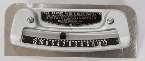 Slope Meter No. 2 work on motor graders, asphalt pavers, wheel ditches Etc.