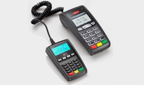 Ingenico ict220 dual comm emv credit card terminal apple pay ready w/ contract for sale