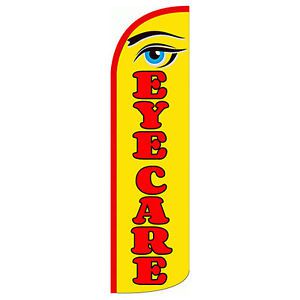Eye Care Extra Wide Windless Swooper Flag Jumbo Sign Banner Made in USA