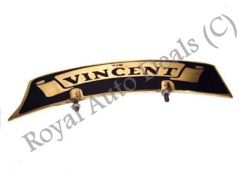 BRASS FRONT MUDGUARD NUMBER PLATE FOR VINTAGE VINCENT MOTORCYCLE