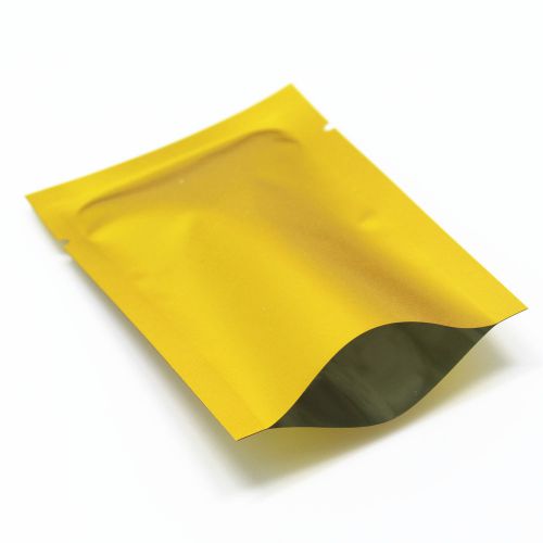 Matte Gold Aluminum Mylar Foil Heat Seal Bags Food Safe Packaging Vacuum Pouches