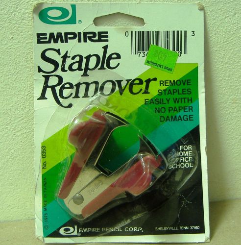 Vintage Stapler Remover EMPIRE scarce new in package 1975 Pencil Corp retro 70&#039;s