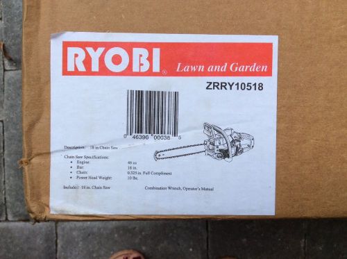 RYOBI ZRRY10518 18&#034; GAS CHAIN SAW (NEVER OUT OF BOX)