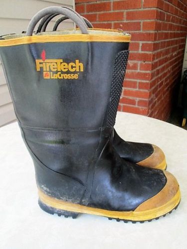 Men&#039;s  &#034;LaCrosse FireTech Fire Steel Toe Turn Out Gear Boots&#034;  11W / Very Nice