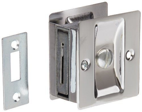 Rockwood 891.26 brass pocket door privacy latch, 2-1/2&#034; width x 2-3/4&#034; height, for sale