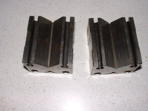 Steel Precision Machinist V-Blocks Lot of (2) 2.75&#034; x 1.75&#034; x 2.5&#034;