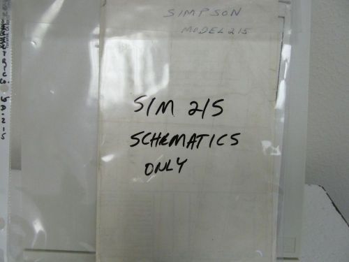 Simpson Electric 215 Schematics