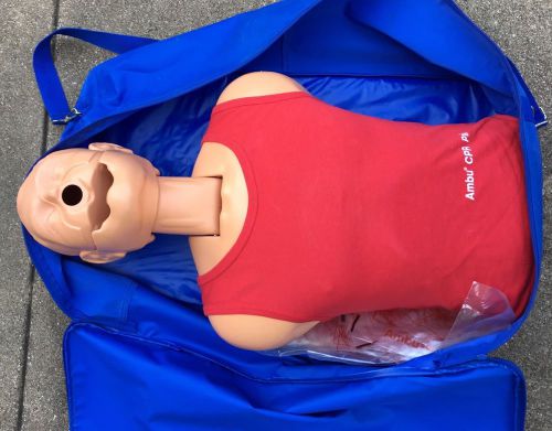 Ambu CPR Manikin Mannequin Training Dummy with Case and Pal Head Bags 259001000