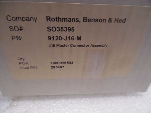 ATI Industrial Automation 9120-J16-M Module J16 Master Connector Assembly NIB